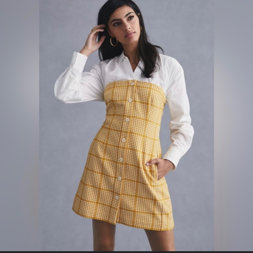 Anthropologie Maeve Knit Twofer Mini Dress